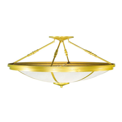Meyda Tiffany Commerce 8 Light 46" Wide Semi-Flush Bowl Ceiling Fixture