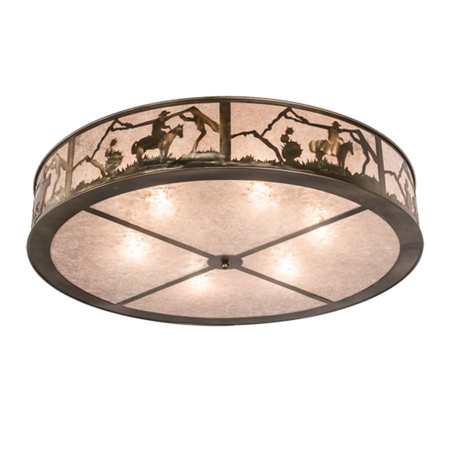 Meyda Tiffany Cowboy 6 Light 49" Wide Semi-Flush Drum Ceiling Fixture