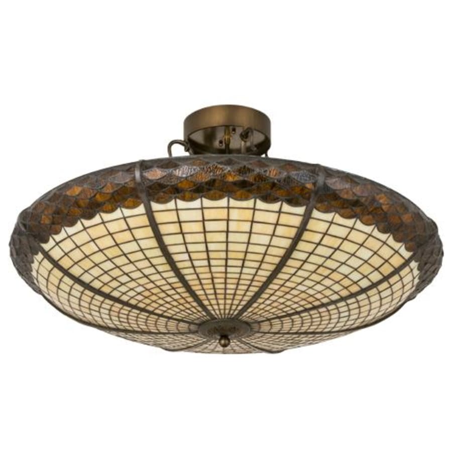 Meyda Tiffany Greenbriar 36" Wide Semi-Flushmount Ceiling Light