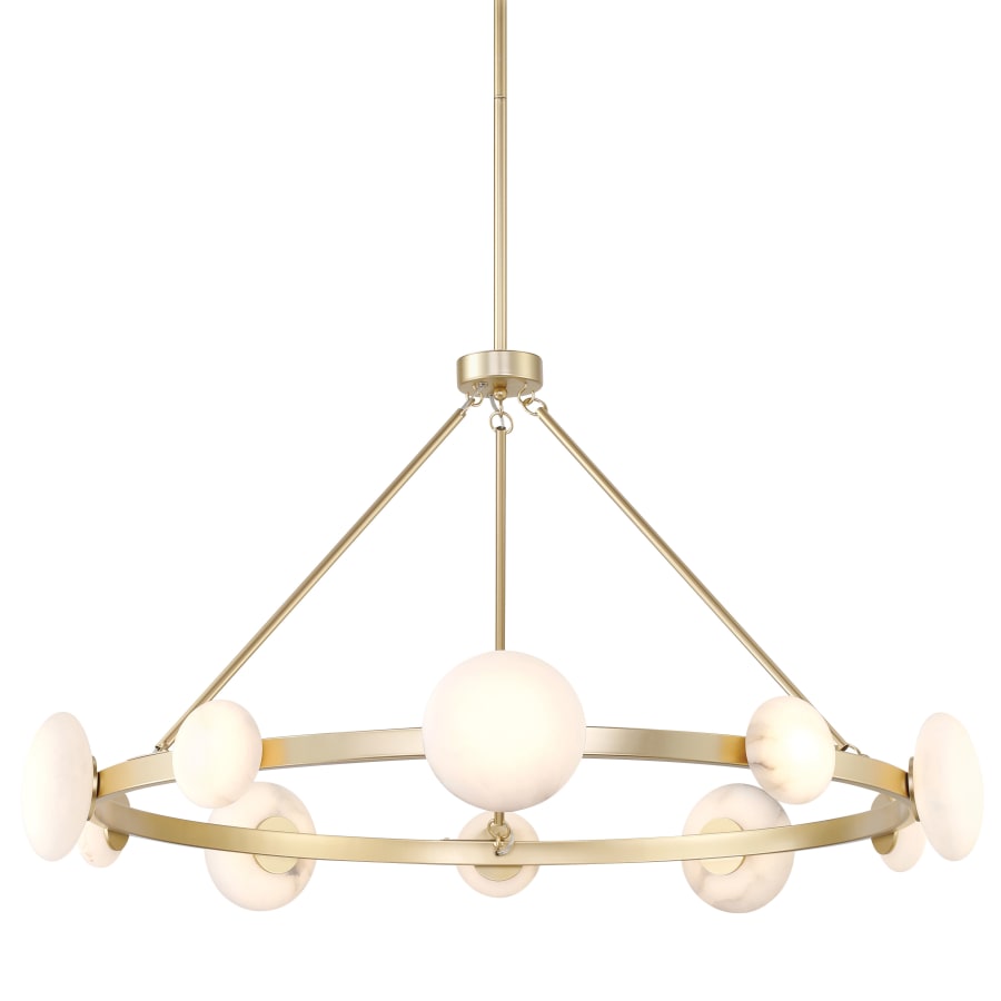 Minka Lavery Zill 42" Wide LED Ring Chandelier with Alabaster Stone Cylinders