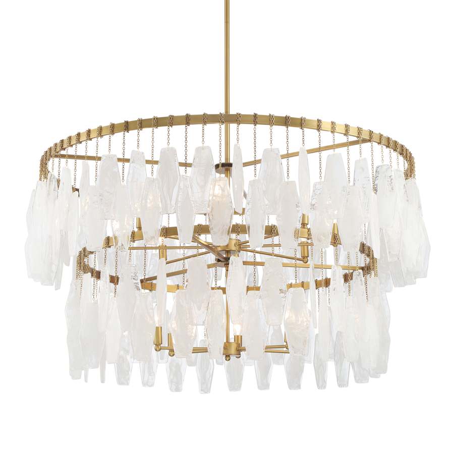 Minka Lavery Willow 14 Light 45" Wide Multi Light Pendant with Frosted Glass Shades