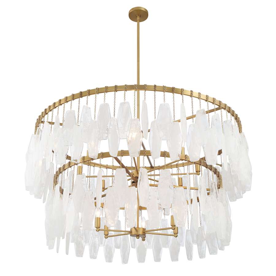 Minka Lavery Willow 14 Light 45" Wide Multi Light Pendant with Frosted Glass Shades