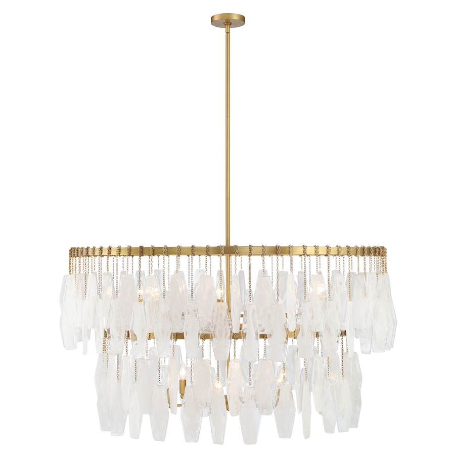 Minka Lavery Willow 14 Light 45" Wide Multi Light Pendant with Frosted Glass Shades
