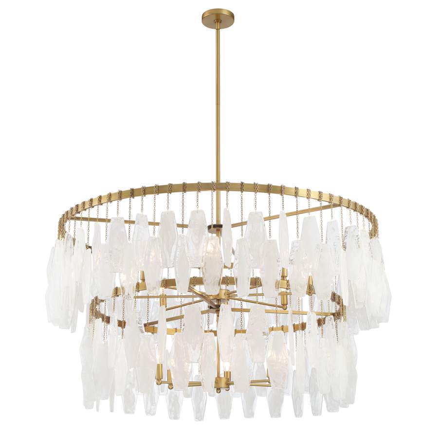 Minka Lavery Willow 14 Light 45" Wide Multi Light Pendant with Frosted Glass Shades