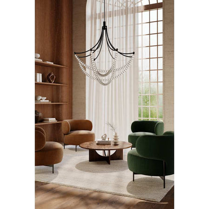 Minka Lavery Pearl 49" Wide LED Abstract Chandelier with Clear, Blown Glass Shades