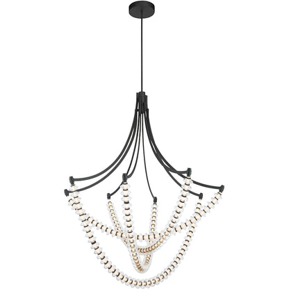 Minka Lavery Pearl 49" Wide LED Abstract Chandelier with Clear, Blown Glass Shades