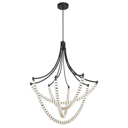 Minka Lavery Pearl 49" Wide LED Abstract Chandelier with Clear, Blown Glass Shades