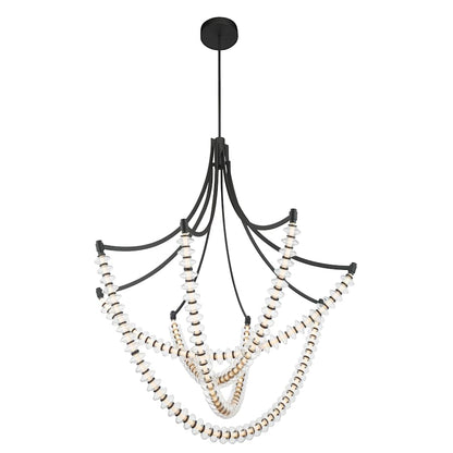 Minka Lavery Pearl 49" Wide LED Abstract Chandelier with Clear, Blown Glass Shades