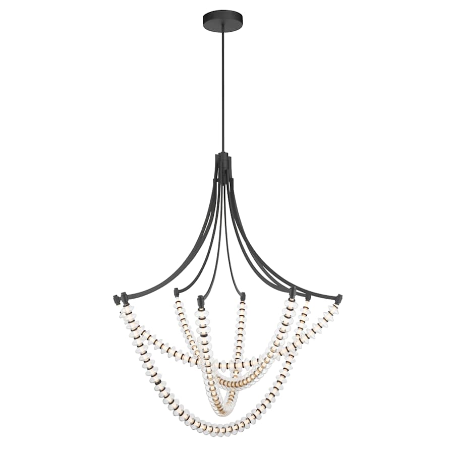 Minka Lavery Pearl 49" Wide LED Abstract Chandelier with Clear, Blown Glass Shades