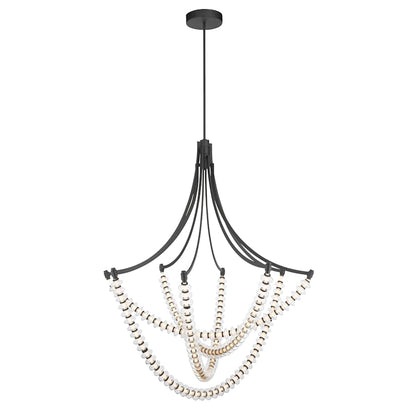 Minka Lavery Pearl 49" Wide LED Abstract Chandelier with Clear, Blown Glass Shades