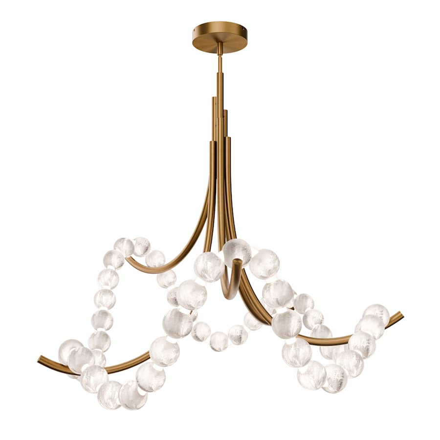 Modern Forms Parel 37" Wide LED Semi-Flush Ceiling Fixture with Spanish Alabaster Orbs