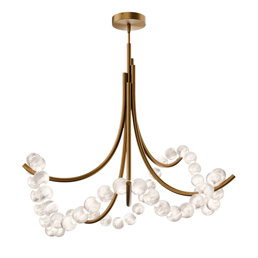 Modern Forms Parel 37" Wide LED Semi-Flush Ceiling Fixture with Spanish Alabaster Orbs