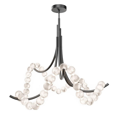 Modern Forms Parel 37" Wide LED Semi-Flush Ceiling Fixture with Spanish Alabaster Orbs