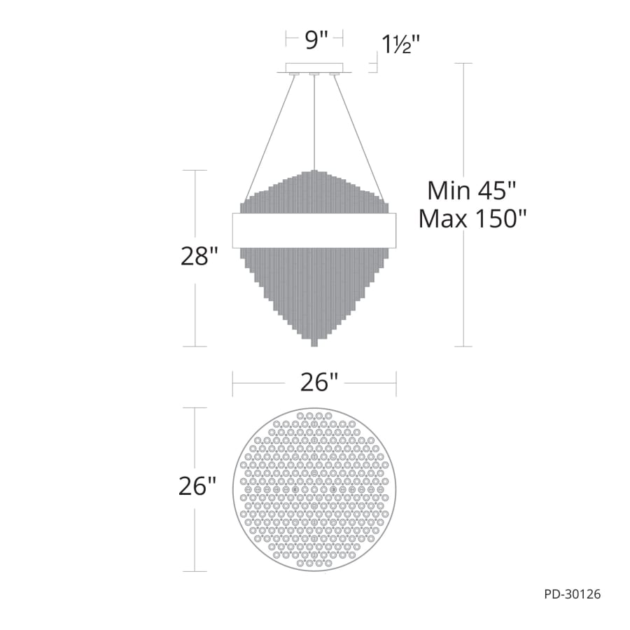 Modern Forms Luzerne 26" Wide LED Suspension Pendant