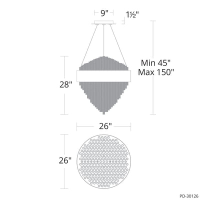 Modern Forms Luzerne 26" Wide LED Suspension Pendant