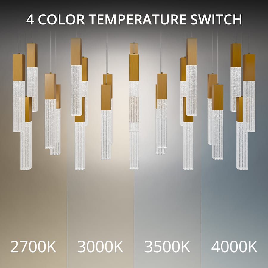 Modern Forms Cinema 54" Wide LED Crystal Linear Pendant with Clear, Seedy Crystal Shades