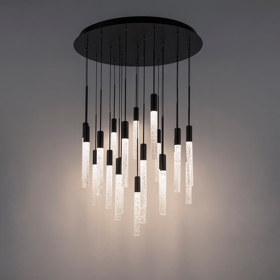Modern Forms Magic 21 Light 26" Wide LED Multi Light Pendant with Piastra Crystal Shades