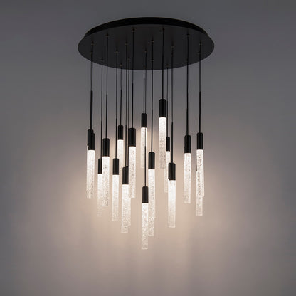 Modern Forms Magic 21 Light 26" Wide LED Multi Light Pendant with Piastra Crystal Shades