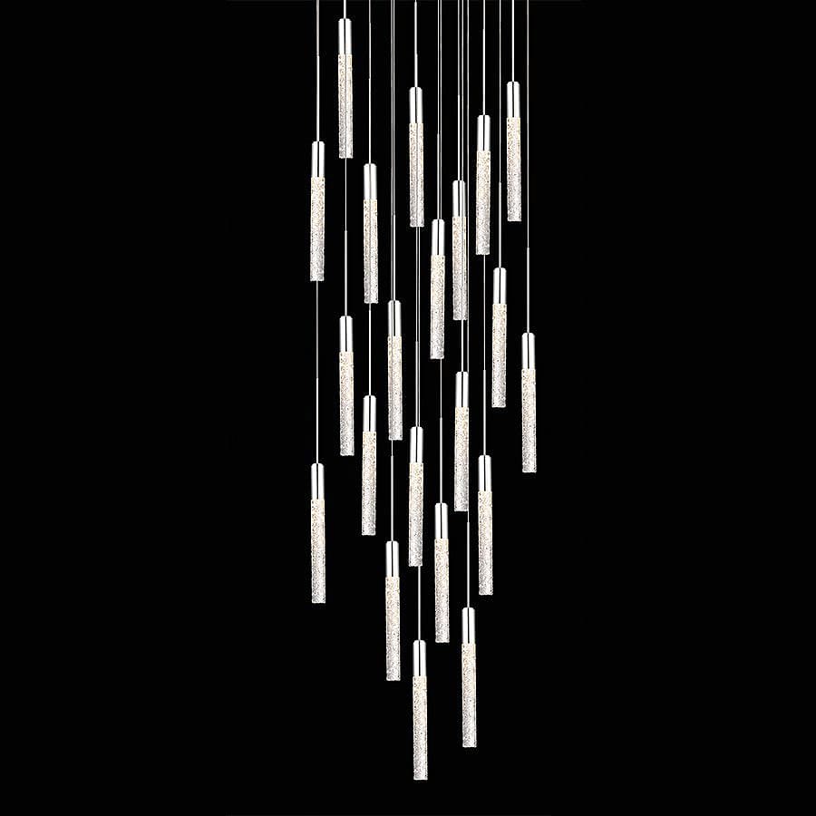 Modern Forms Magic 21 Light 26" Wide LED Multi Light Pendant with Piastra Crystal Shades