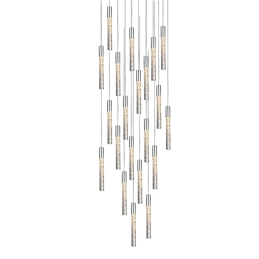 Modern Forms Magic 21 Light 26" Wide LED Multi Light Pendant with Piastra Crystal Shades