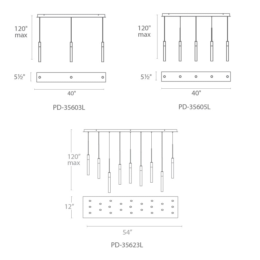 Modern Forms Magic 23 Light 54" Wide LED Linear Multi Light Pendant with Piastra Crystal Shades
