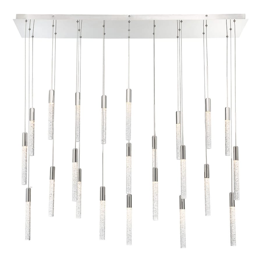Modern Forms Magic 23 Light 54" Wide LED Linear Multi Light Pendant with Piastra Crystal Shades