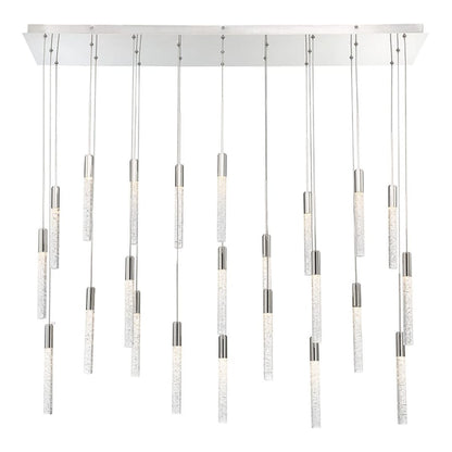 Modern Forms Magic 23 Light 54" Wide LED Linear Multi Light Pendant with Piastra Crystal Shades