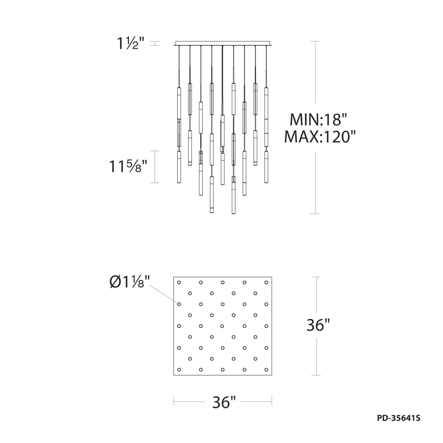 Modern Forms Magic 41 Light 36" Wide LED Abstract Multi Light Pendant