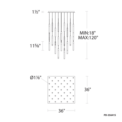 Modern Forms Magic 41 Light 36" Wide LED Abstract Multi Light Pendant