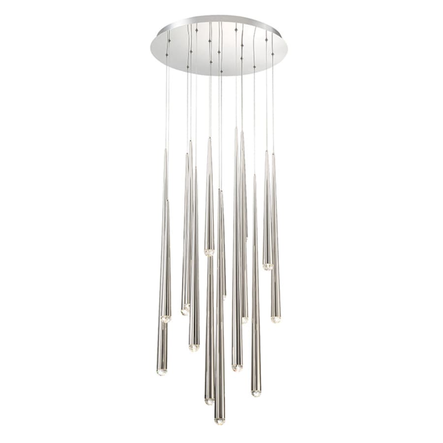 Modern Forms Cascade 15 Light 23" Wide LED Suspended Multi Light Pendant with K-2 Hand Cut Clear Crystal Shades