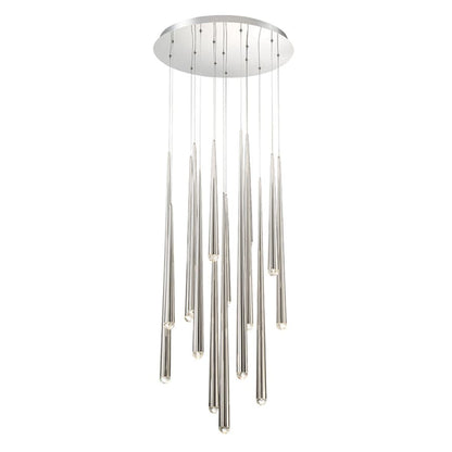 Modern Forms Cascade 15 Light 23" Wide LED Suspended Multi Light Pendant with K-2 Hand Cut Clear Crystal Shades