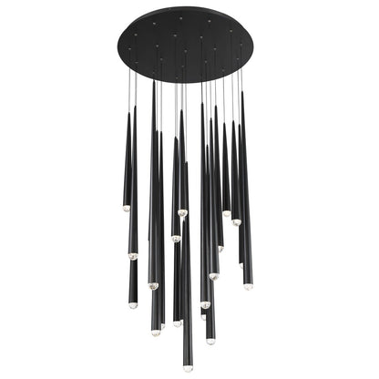 Modern Forms Cascade 26" Wide LED Suspended Pendant with K-2 Hand Cut Clear Crystal Shade