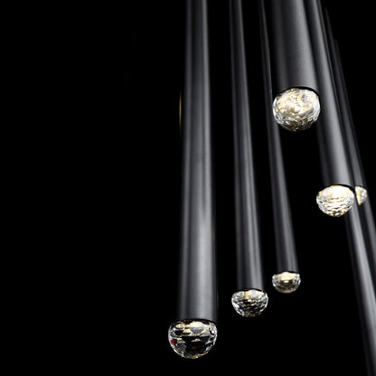 Modern Forms Cascade 23 Light 54" Wide LED Suspended Linear Multi Light Pendant with K-2 Hand Cut Clear Crystal Shades