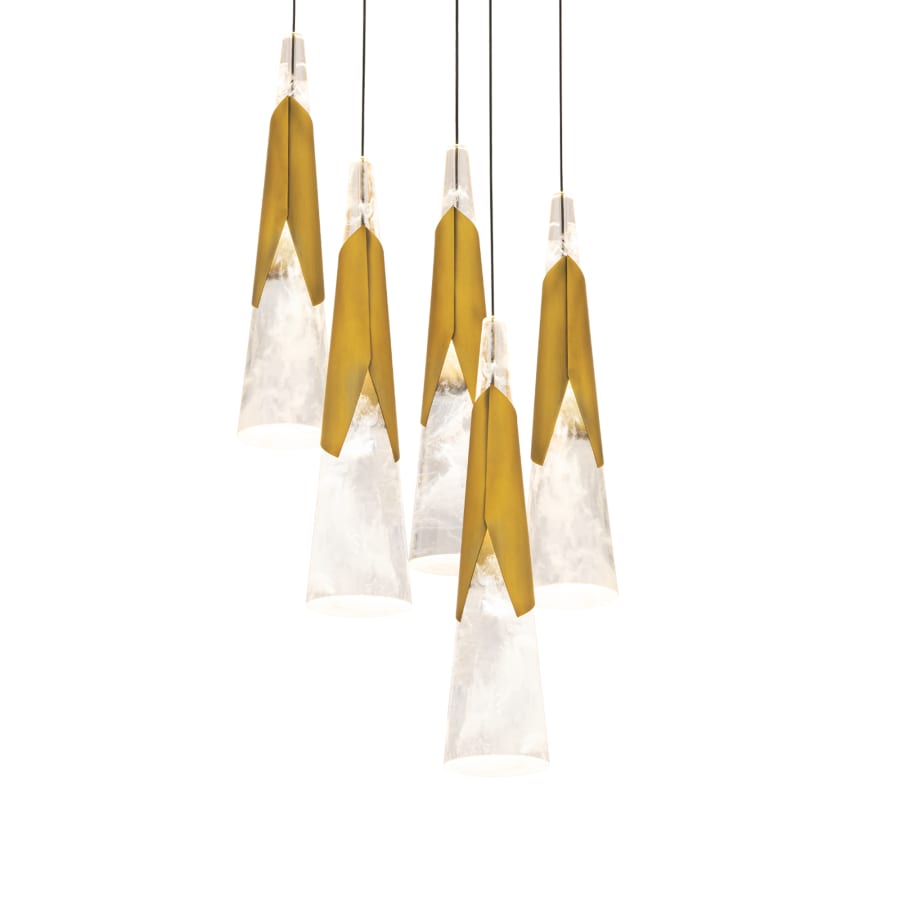 Modern Forms Kilt 5 Light 17" Wide LED Suspension Multi Light Pendant