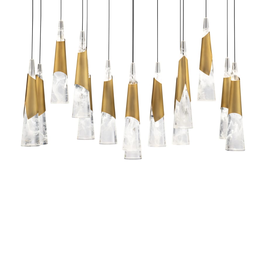Modern Forms Kilt 14 Light 10" Wide LED Suspension Multi Light Pendant