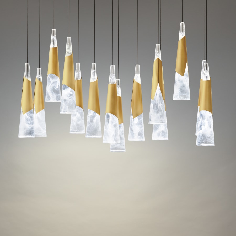 Modern Forms Kilt 14 Light 10" Wide LED Suspension Multi Light Pendant