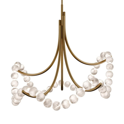 Modern Forms Parel 37" Wide LED Abstract Chandelier with Spanish Alabaster Orbs