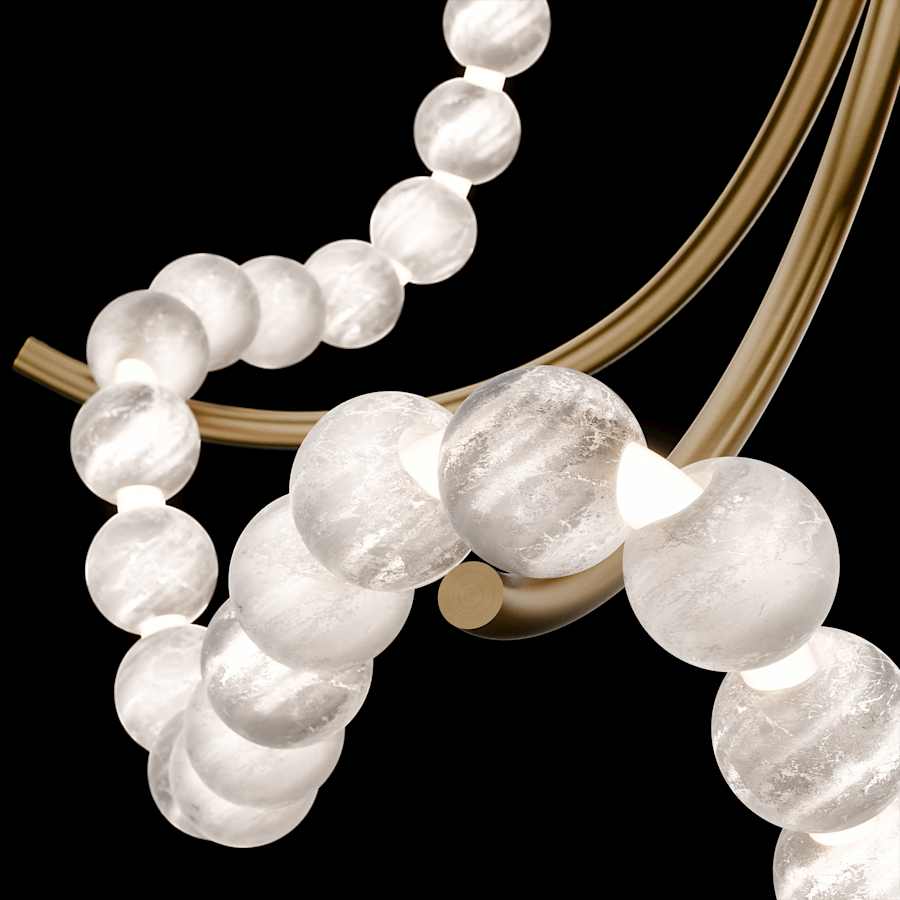 Modern Forms Parel 37" Wide LED Abstract Chandelier with Spanish Alabaster Orbs