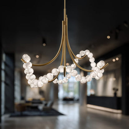 Modern Forms Parel 37" Wide LED Abstract Chandelier with Spanish Alabaster Orbs