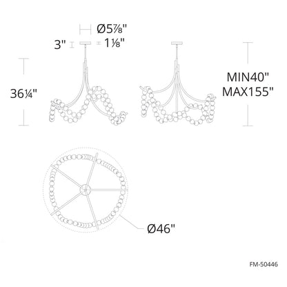Modern Forms Parel 46" Wide LED Pendant