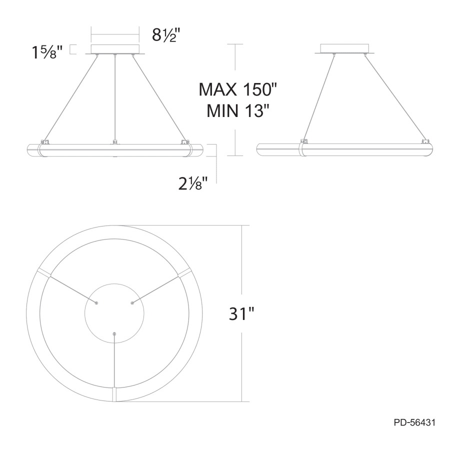 Modern Forms Clique 31" Wide LED Suspension Pendant