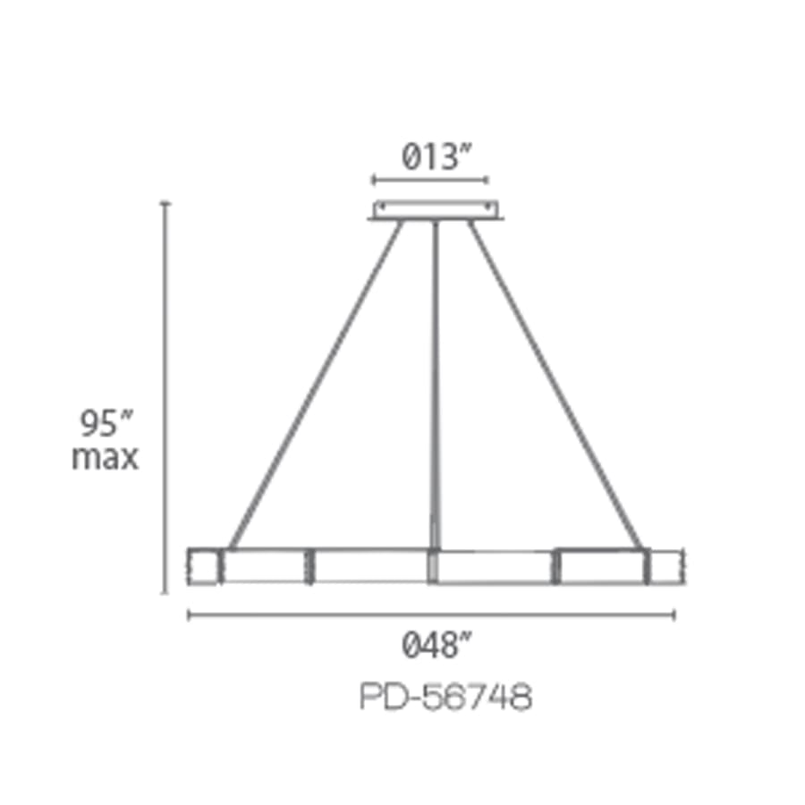 Modern Forms Zelda Light 48" Wide Integrated LED Chandelier