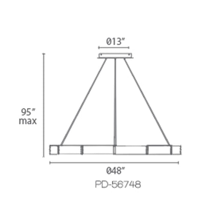 Modern Forms Zelda Light 48" Wide Integrated LED Chandelier
