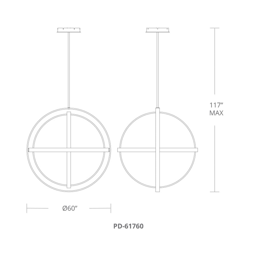 Modern Forms Kinetic 5 Light 60" Wide Integrated LED Globe Chandelier