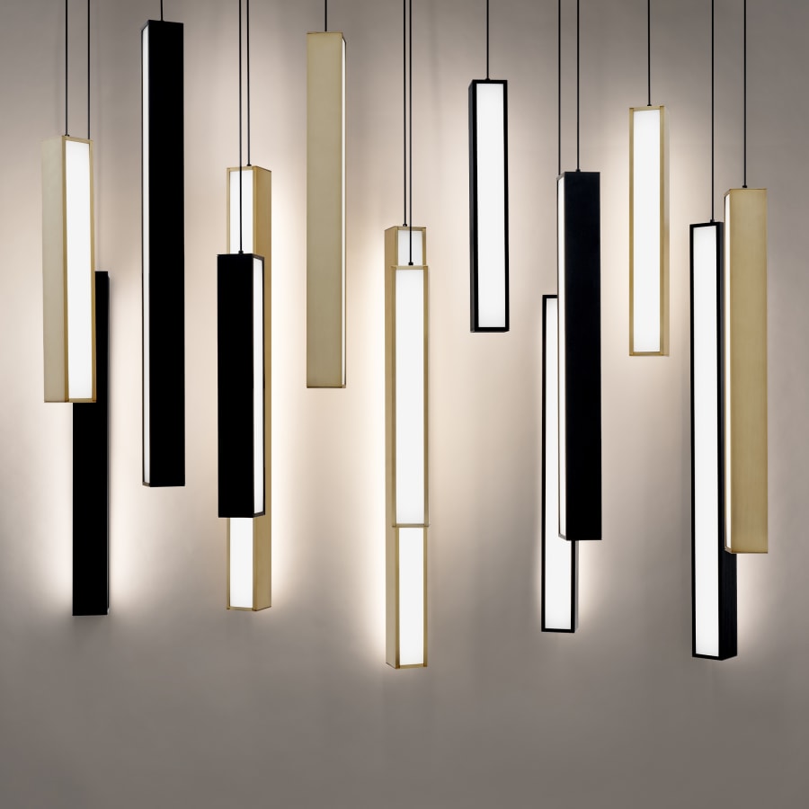 Modern Forms Chaos 14 Light 10" Wide LED Suspension Linear Pendant