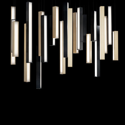 Modern Forms Chaos 23 Light 12" Wide LED Suspension Linear Pendant