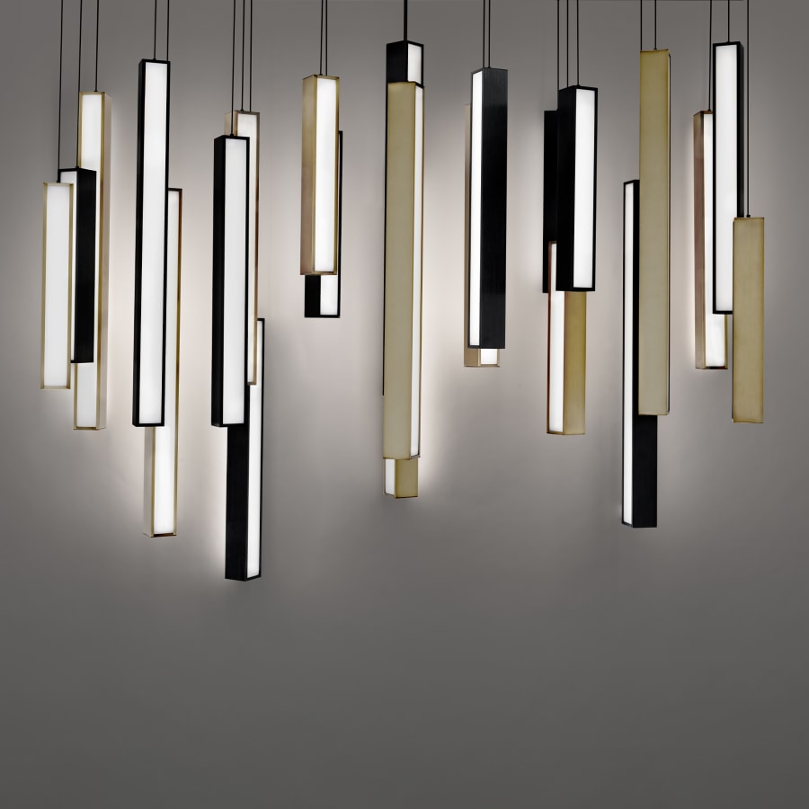Modern Forms Chaos 23 Light 12" Wide LED Suspension Linear Pendant