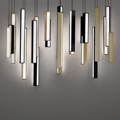 Modern Forms Chaos 23 Light 12" Wide LED Suspension Linear Pendant