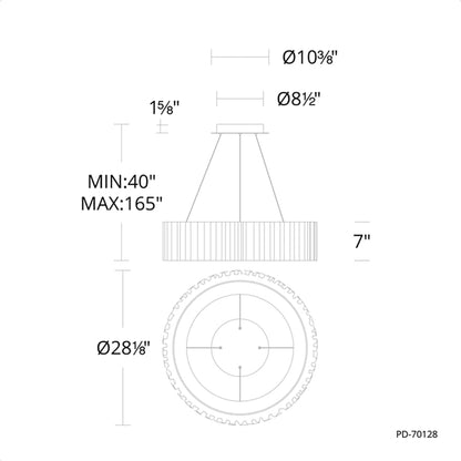 Modern Forms Rhiannon 28" Wide LED Ring Chandelier