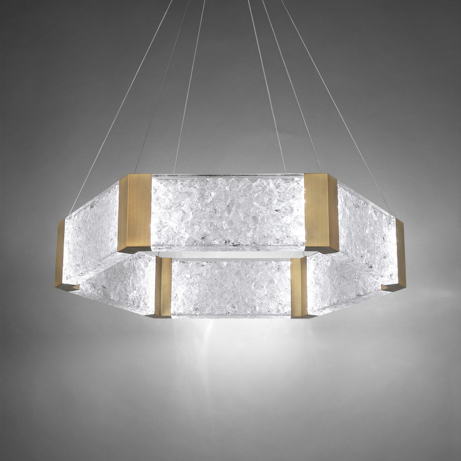 Modern Forms Forever 34" Wide LED Suspended Drum Chandelier with K5 Crystal Shades